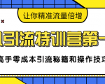 卓凡引流特训营第一期:高手零成本引流秘籍和操作技巧,让你精准流量倍增-逐浪前行