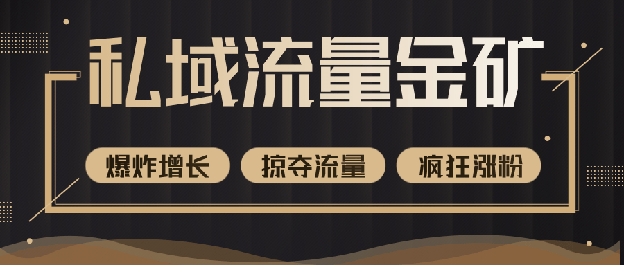 价值2200元私域流量的金矿，循环获取各大媒体精准流量，无限复制网红的精准流量！-逐浪前行