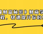 《终极财富秘密》财商学习必修课程,快速提升你的财富(18节视频课)-逐浪前行