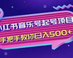 小红书音乐号起号项目,批量操作自行引流变现,手把手教你日入500+-逐浪前行