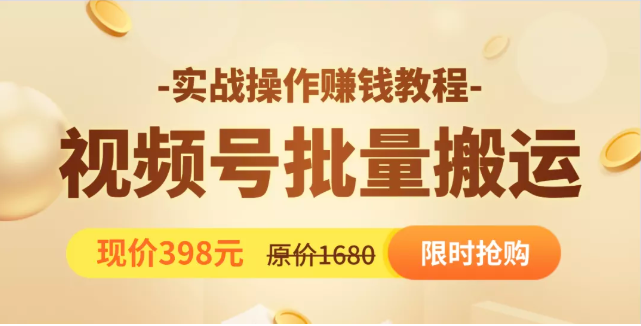 视频号批量运营实战教程，让你一天创作100个高质量视频，日引5W+流量-逐浪前行