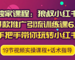 狼叔小红书爆款推广引流训练课6.0,手把手带你玩转小红书-逐浪前行