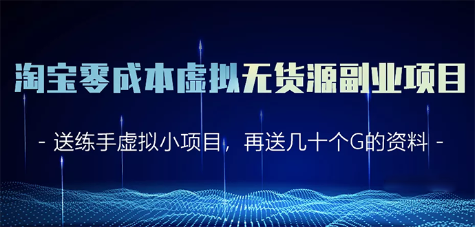 淘宝零成本虚拟无货源副业项目2.0 一个店铺可以产出5000左右的纯利润-逐浪前行