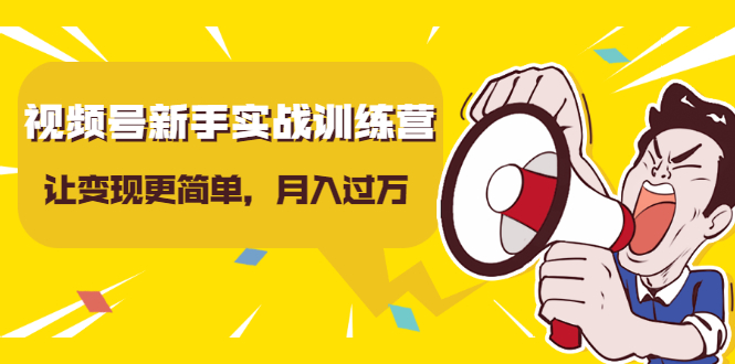 视频号新手实战训练营，让变现更简单，玩赚视频号，轻松月入过万-逐浪前行