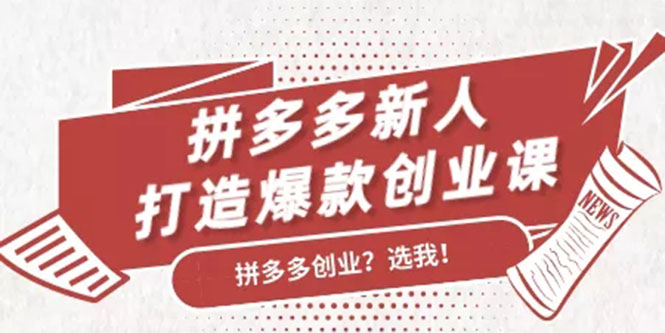 拼多多新人打造爆款创业课：快速引流持续出单，适用于所有新人-逐浪前行
