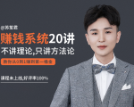 苏笙君的赚钱系统20课 教你从0到1赚到你的第一桶金(不讲理论,只讲方法论)-逐浪前行