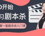 红娘子·从0开始学习剧本杀,你的第一堂剧本杀入门课 简单易懂 市场需求大-逐浪前行