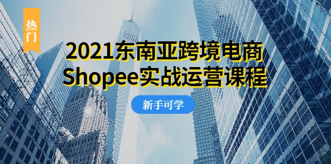 2021东南亚跨境电商Shopee实战运营课程，0基础、0经验、0投资的副业项目-逐浪前行