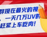 淘宝店群现在最火的视频玩法,一天几万UV的玩法,赶紧上车吃肉-逐浪前行