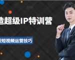 超级IP特训营:表演表达、高效输出优质短视频运营技巧,价值999元-逐浪前行