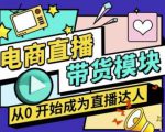 大鹏·电商直播带货课，系统学习直播带货各环节技巧和套路-逐浪前行