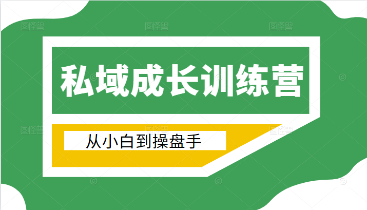 电商私域成长训练营，从小白到操盘手（价值999元）-逐浪前行