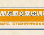 朋友圈文案培训课，听了就会写，写了就会卖的朋友圈文案课-逐浪前行
