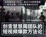 创壹慧慧周短视频爆款方法论,让你快速入门、少走弯路、节省试错成本-逐浪前行