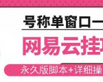 网易云挂机项目云梯挂机计划，永久版脚本+详细操作视频-逐浪前行