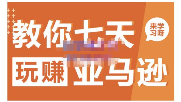 晟尧跨境·教你七天玩赚亚马逊，教你轻松玩赚亚马逊，适合小白学习-逐浪前行