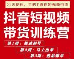 李鲆·抖短音视频带货练训营第五期,手把教手你短视带频货,听照话做,保证出单-逐浪前行