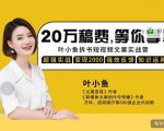 叶小鱼21天短视频文案拆书营,学完轻松搞定各类书单短视频文案-逐浪前行