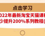 樊剑2022年最新淘宝天猫课程-转化率至少提升200%系列教程(高级)-逐浪前行