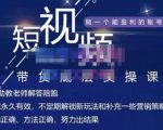 吴Sir·短视频带货底层实操课,教你如何选爆品、了解获短视频流量密码,正确起号-逐浪前行