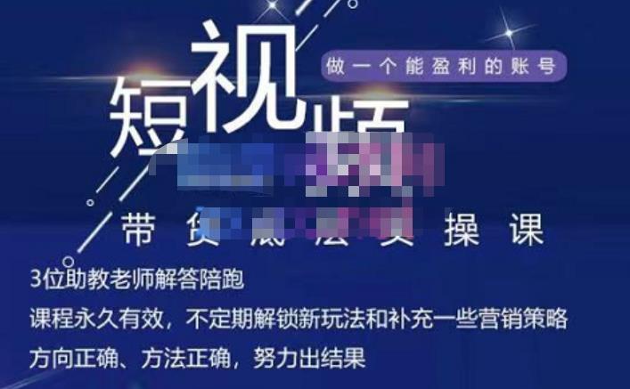 吴Sir·短视频带货底层实操课，教你如何选爆品、了解获短视频流量密码，正确起号-逐浪前行