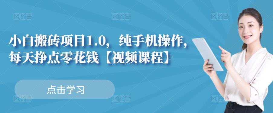 小白搬砖项目1.0，纯手机操作，每天兼职挣点零花钱-逐浪前行