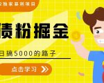 全网2022独家暴利项目,负债粉掘金,日搞5000的路子-逐浪前行