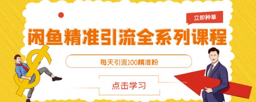 闲鱼精准引流全系列课程，每天引流100精准粉【视频课程】-逐浪前行