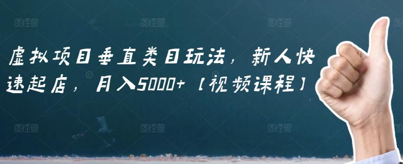 虚拟项目垂直类目玩法，新人快速起店，月入5000+【视频课程】-逐浪前行