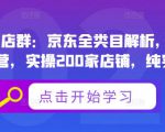 贝千电商店群:京东全类目解析,京东店群专业运营,实操200家店铺,纯实战经验-逐浪前行