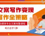 自媒体专业文案写作变现，月入10W+写作策略，教你从零开始学写作-逐浪前行