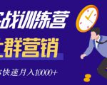 社群营销全套体系课程,助你了解什么是社群,教你快速步入月营10000+-逐浪前行