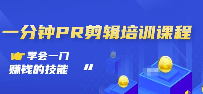 抖音视频一分钟PR剪辑培训：学会一门赚钱的技能，每节课短小精悍-逐浪前行