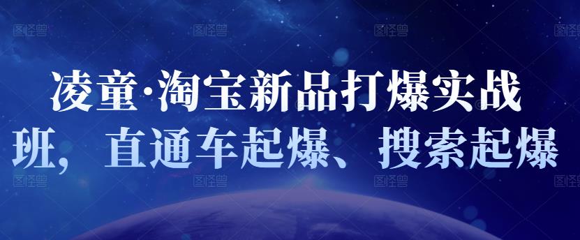 凌童·淘宝新品打爆实战班，直通车起爆、搜索起爆-逐浪前行