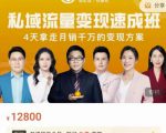 桔子会·私域流量变现速成班，4天拿走月销千万的变现方案 价值12800元-逐浪前行