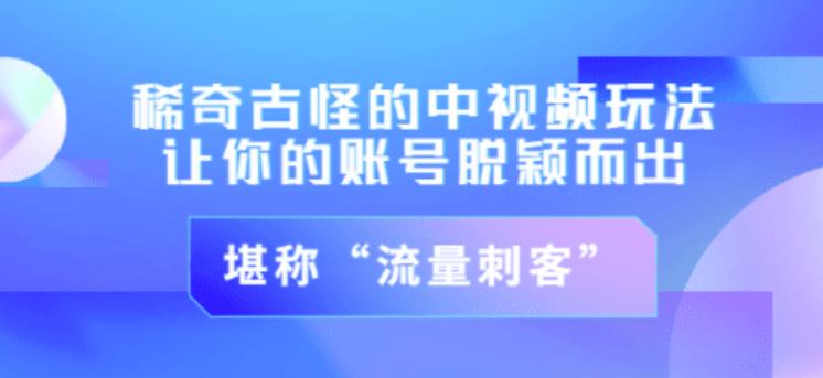 不讲李·稀奇古怪的冷门中视频冷门玩法，让你的账号脱颖而出，成为流量刺客！（图文+视频）-逐浪前行