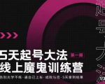 大播·五天起号魔鬼训练营，告别光学不练，逼自己上车，成败与否，5天拿到结果-逐浪前行