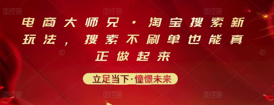 电商大师兄·淘宝搜索新玩法，搜索不刷单也能真正做起来-逐浪前行