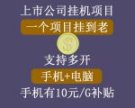 正规挂机项目,支持手机电脑一起挂,支持虚拟机多开,可以挂到老-逐浪前行