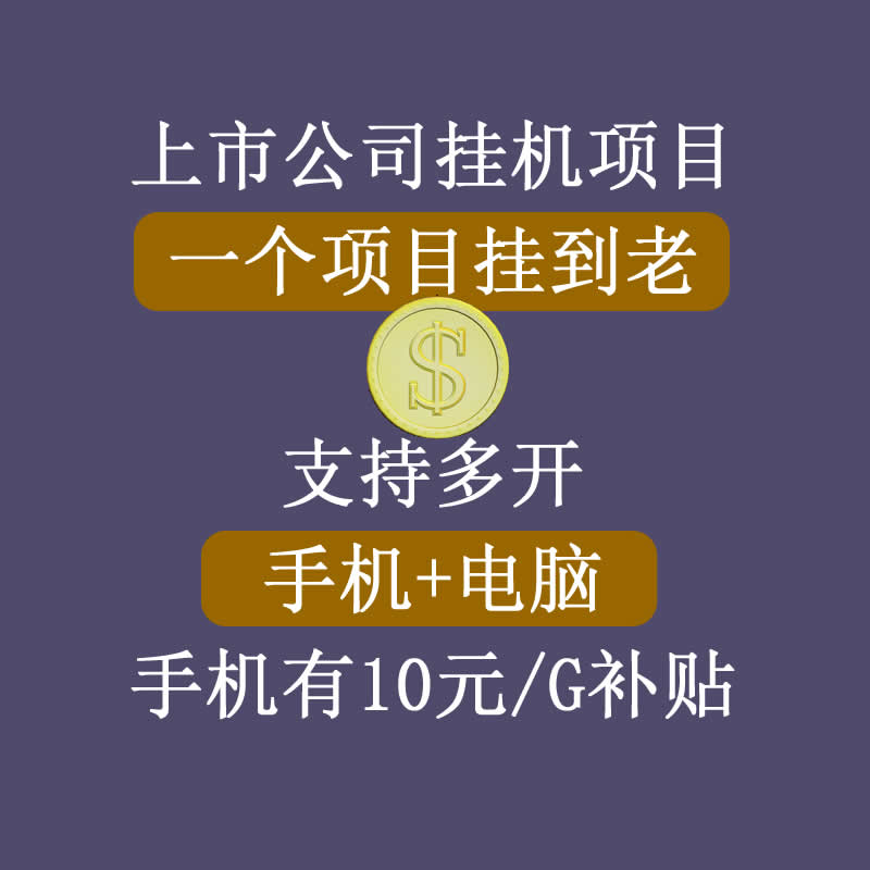正规挂机项目，支持手机电脑一起挂，支持虚拟机多开，可以挂到老-逐浪前行