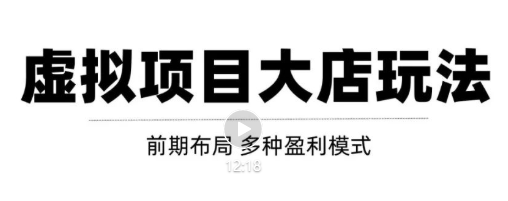 虚拟项目月入几万大店玩法分享，多店操作利润倍增（快速起店盈利）-逐浪前行
