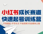 小红书成长赛道快速起号训练营，不露脸不写长文不拍视频，0粉丝冷启动变现之路-逐浪前行