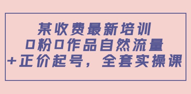 某最新收费培训内容：0粉0作品自然流量+正价起号，全套实操课-逐浪前行