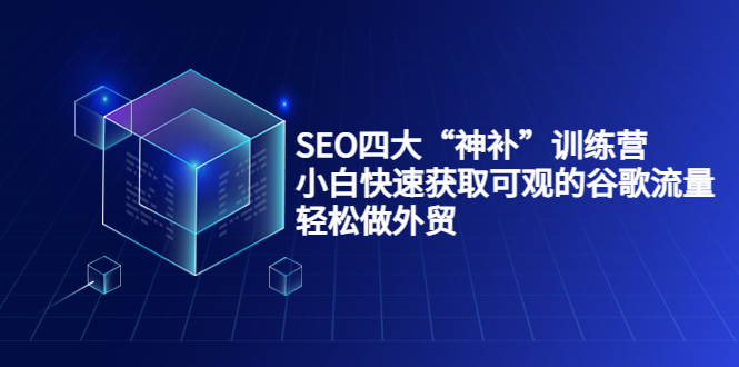 SEO四大“神补”训练营，小白快速获取可观的谷歌流量，轻松做外贸-逐浪前行