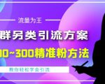 价值888的QQ群另类引流方案,半自动操作日200~300精准粉方法【视频教程】-逐浪前行