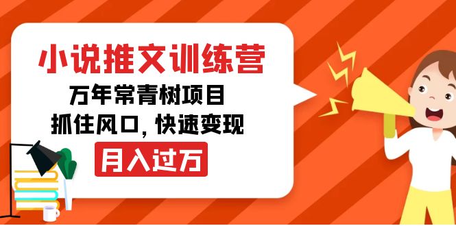 小说推文训练营，万年常青树项目，抓住风口，快速变现月入过万-逐浪前行