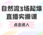 自然流3场起爆直播实操课 双标签交互拉号实战系统课-逐浪前行