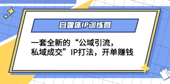 自媒体IP训练营(12+13期)，一套全新的“公域引流，私域成交”IP打法 开单赚钱-逐浪前行