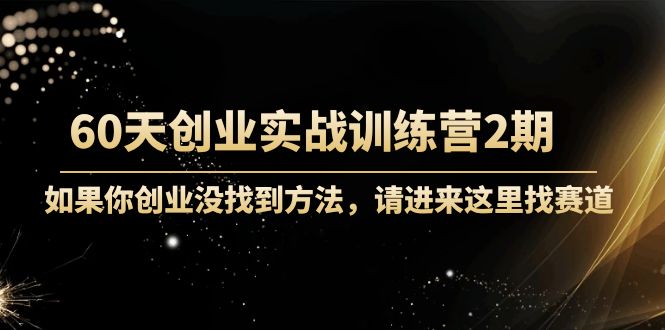 60天创业实战训练营2期：如果你创业没找到方法，进来这里找赛道-价值3000元-逐浪前行