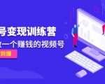 《视频号变现训练营》带你做一个赚钱的视频号，佣金赚到爆-逐浪前行